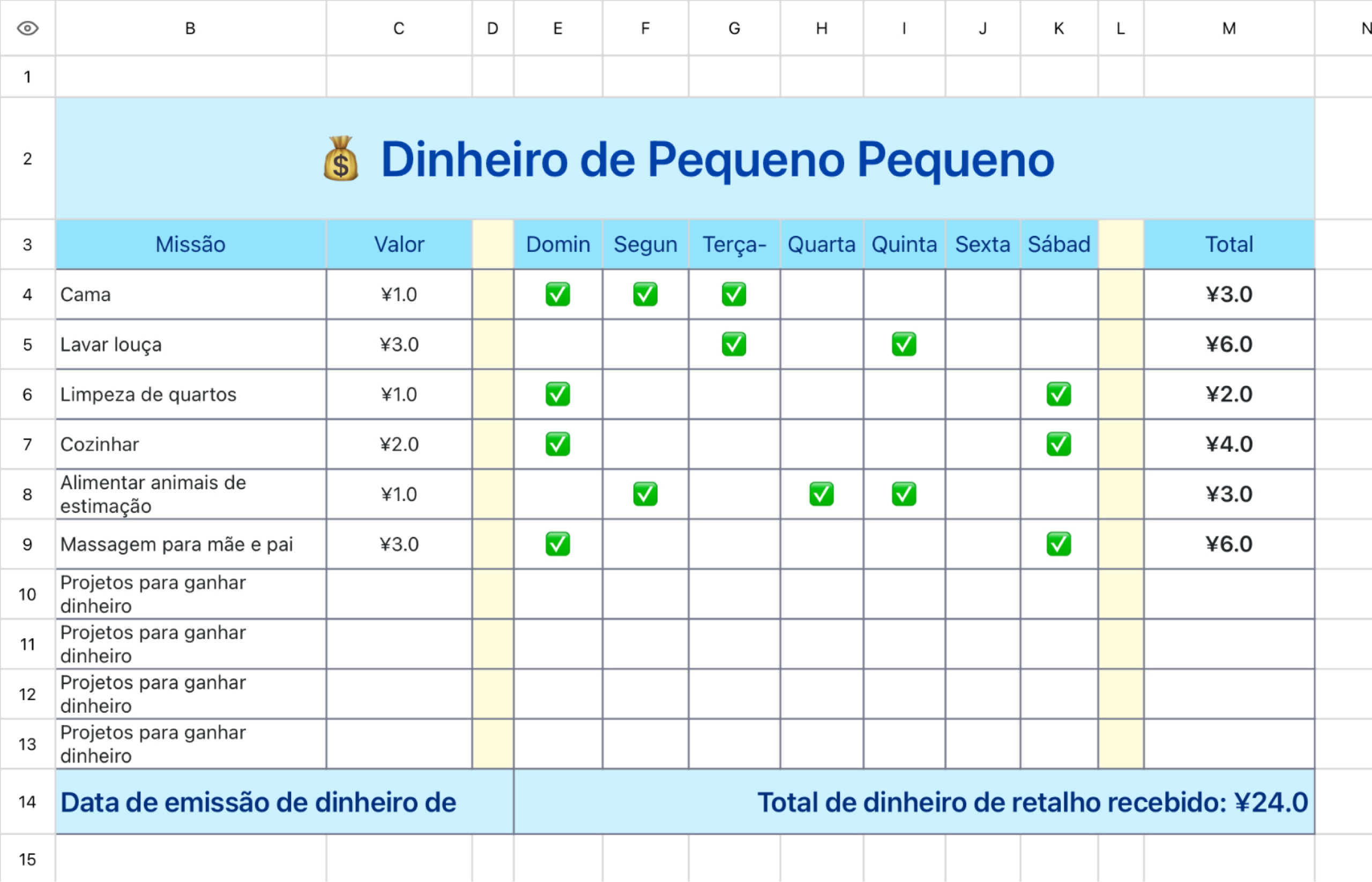 Dinheiro de Pequeno Pequeno